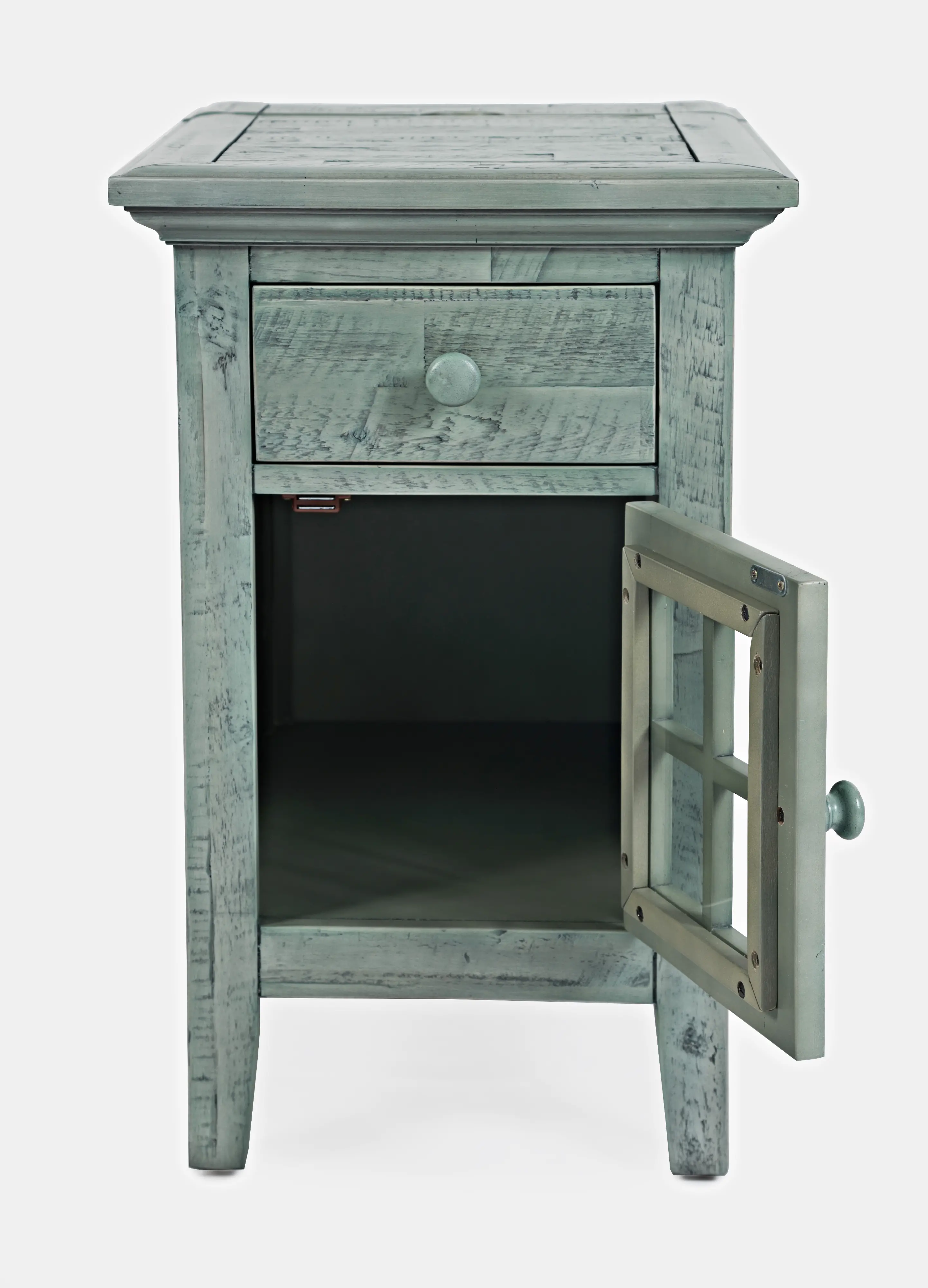 Rustic Shores Blue Chairside Table-2