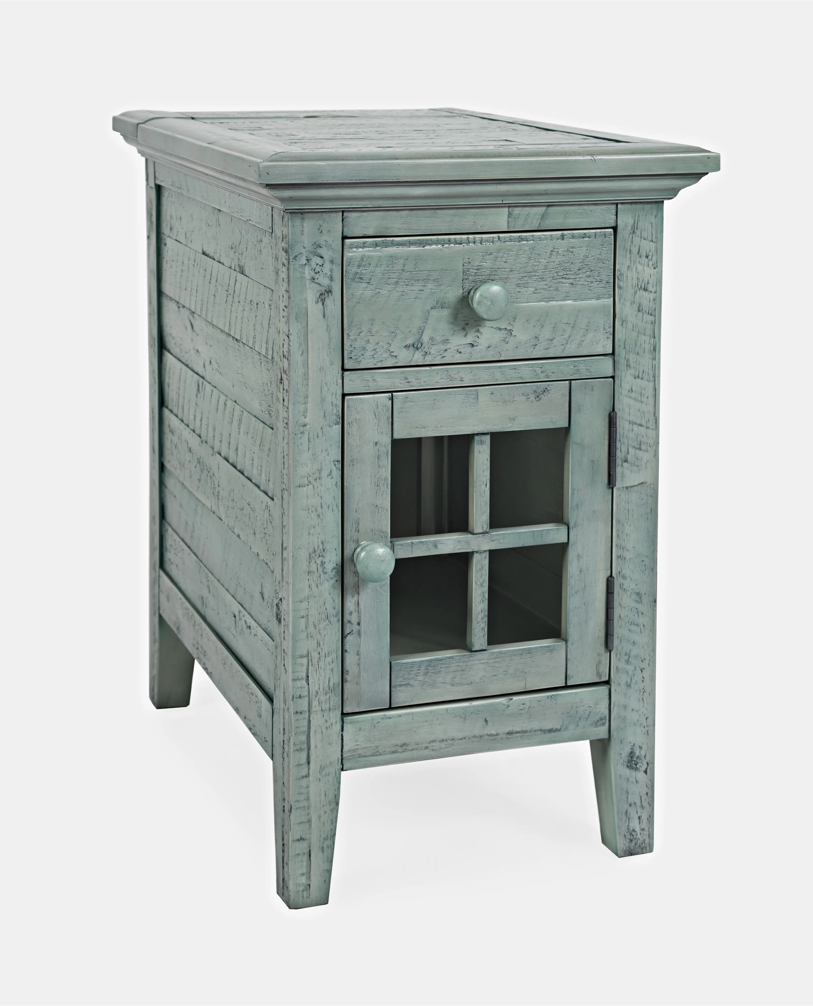 Rustic Shores Blue Chairside Table-3