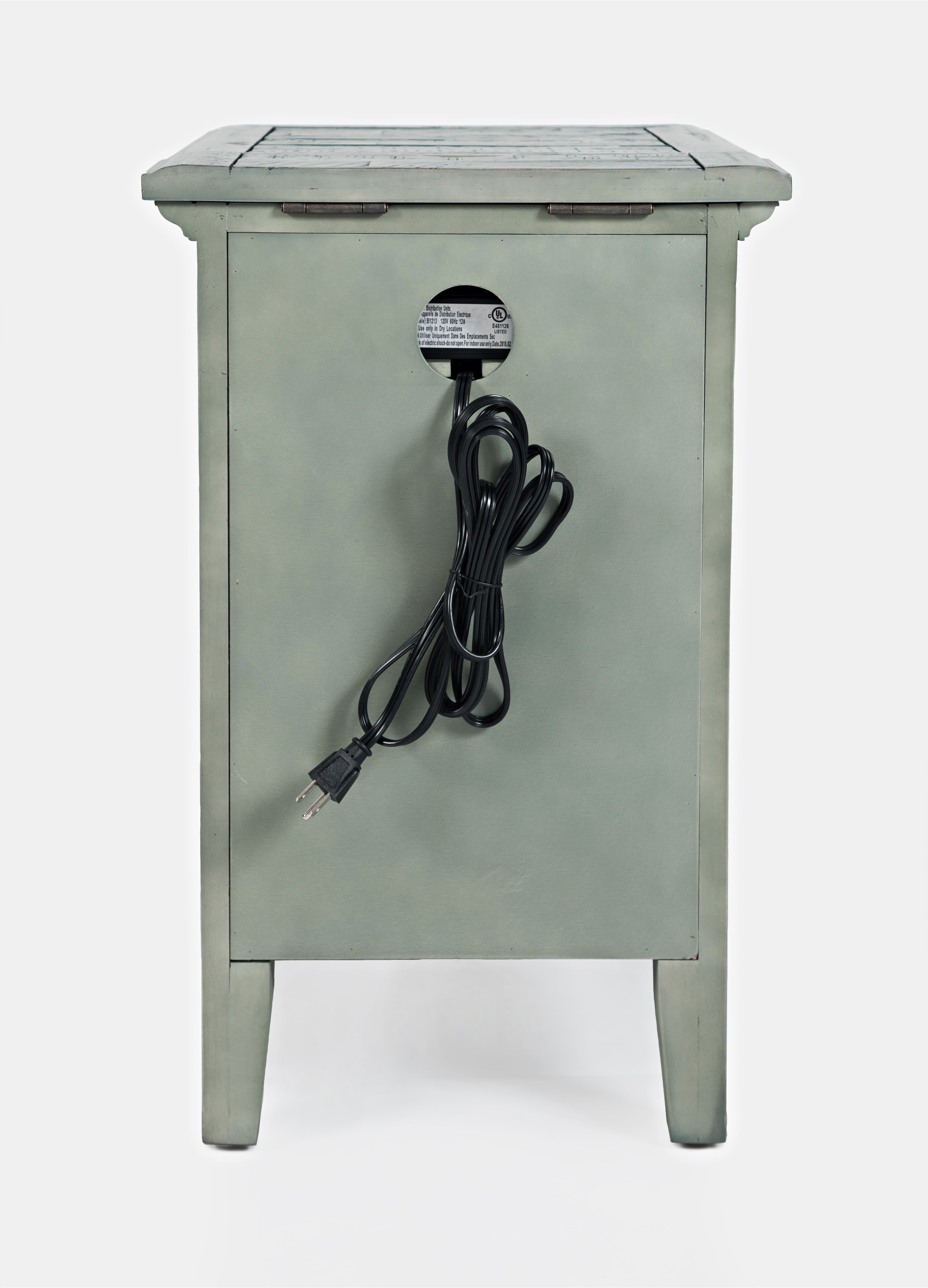 Rustic Shores Blue Chairside Table-8