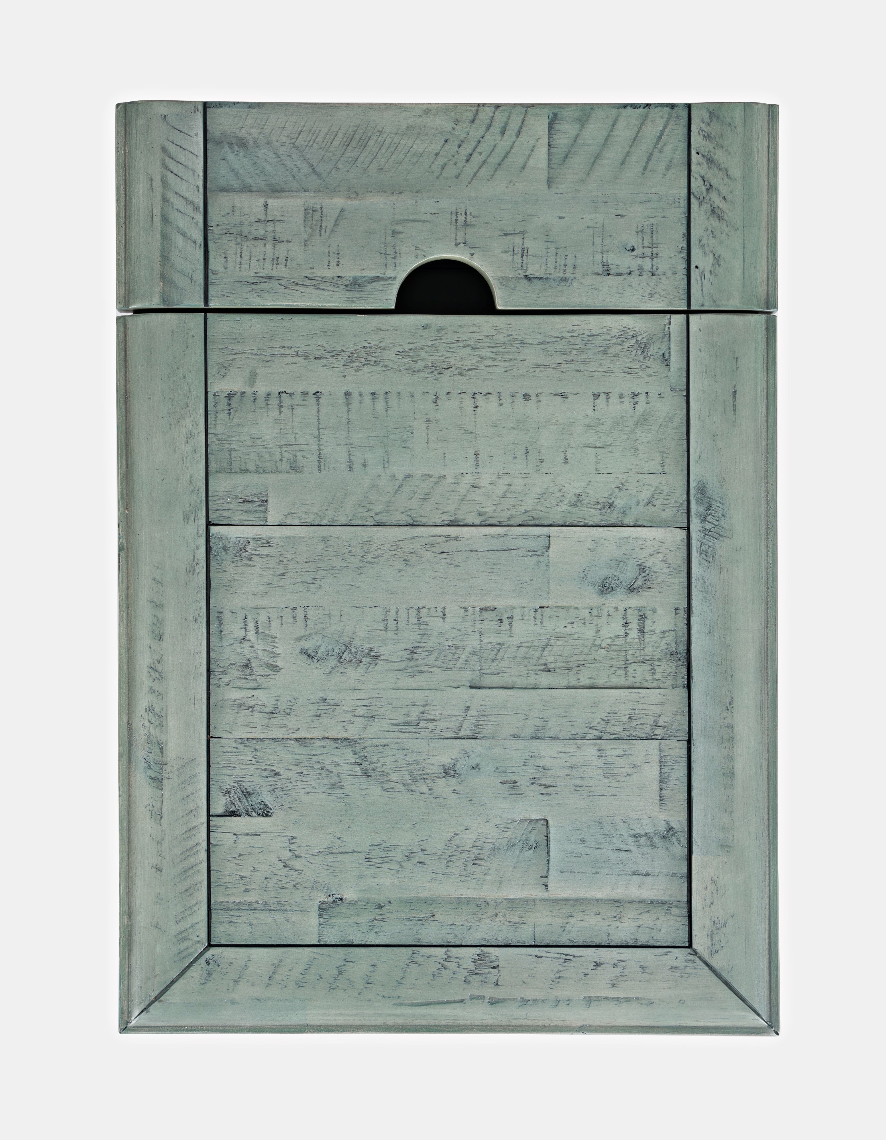 Rustic Shores Rustic Blue Chairside Table-4