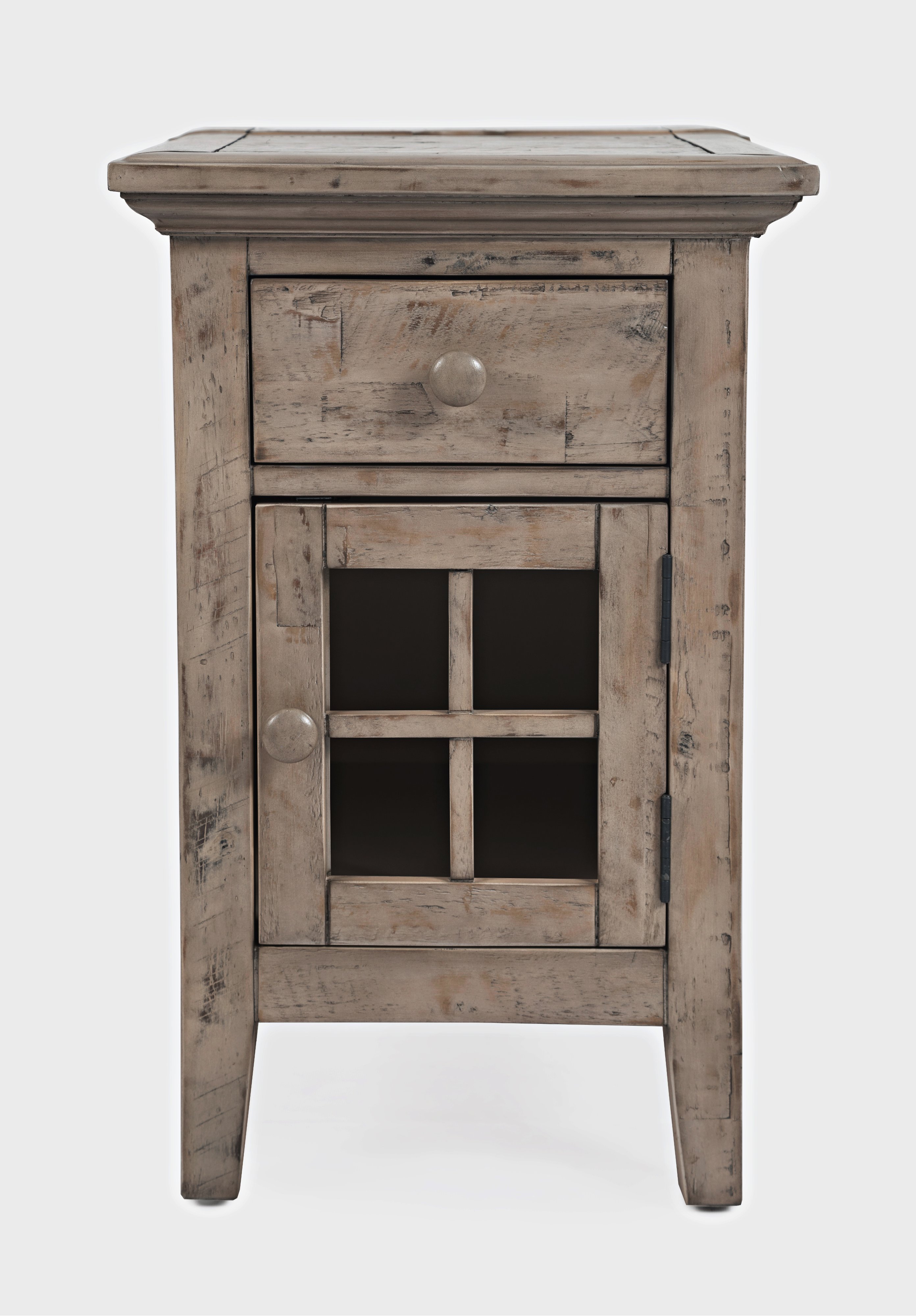 Rustic Gray Chairside Table - Rustic Shores-1
