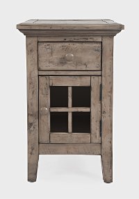 Rustic Gray Chairside Table - Rustic Shores