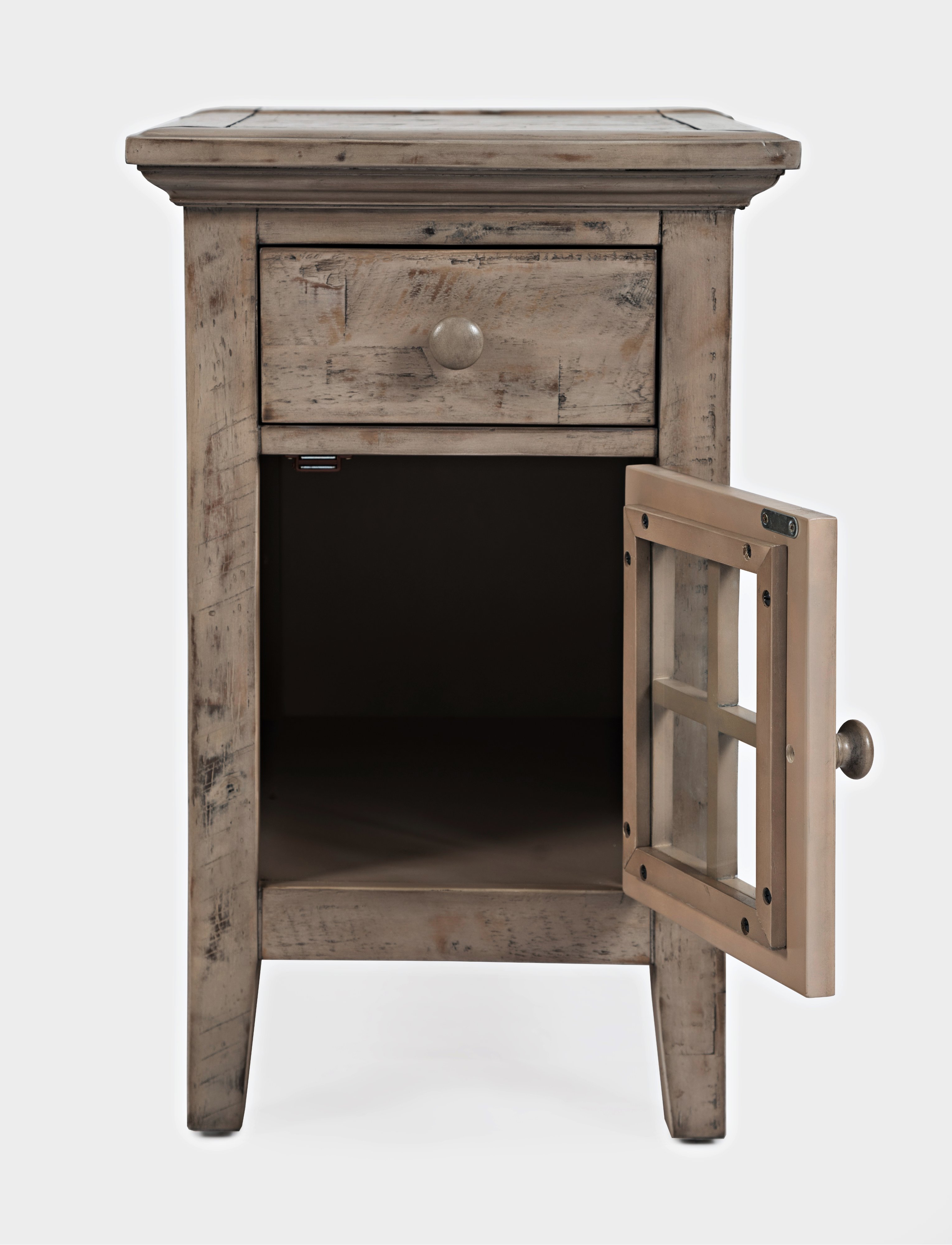 Rustic Gray Chairside Table - Rustic Shores-2