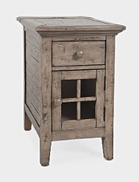 Rustic Gray Chairside Table - Rustic Shores-3