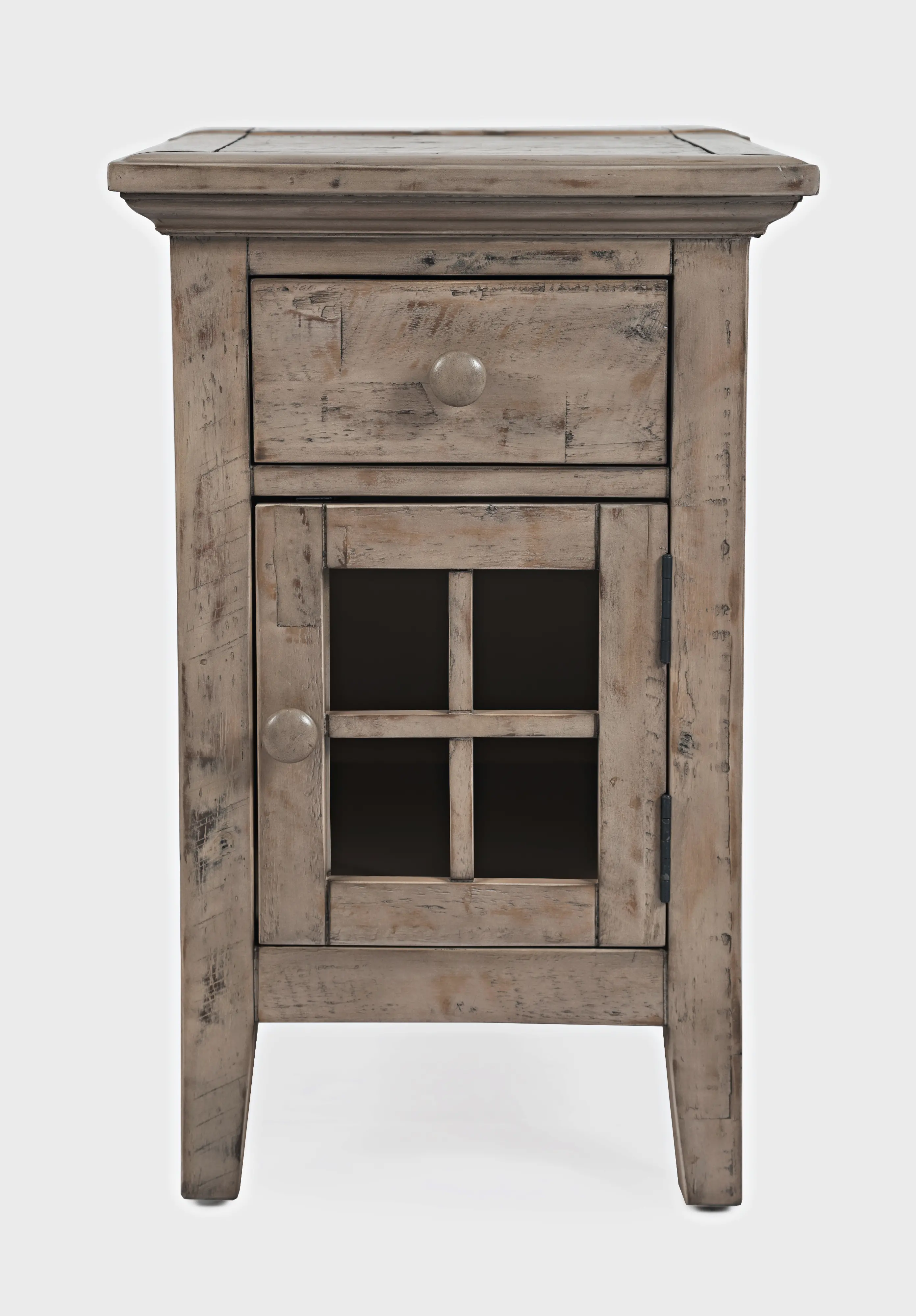 Rustic Shores Gray Chairside Table-1
