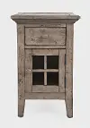 Rustic Shores Gray Chairside Table