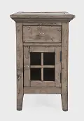 Rustic Shores Gray Chairside Table