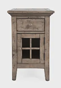 Rustic Shores Gray Chairside Table