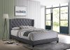 Clearance Traditional Gray Upholstered Queen Bed - Rosemary