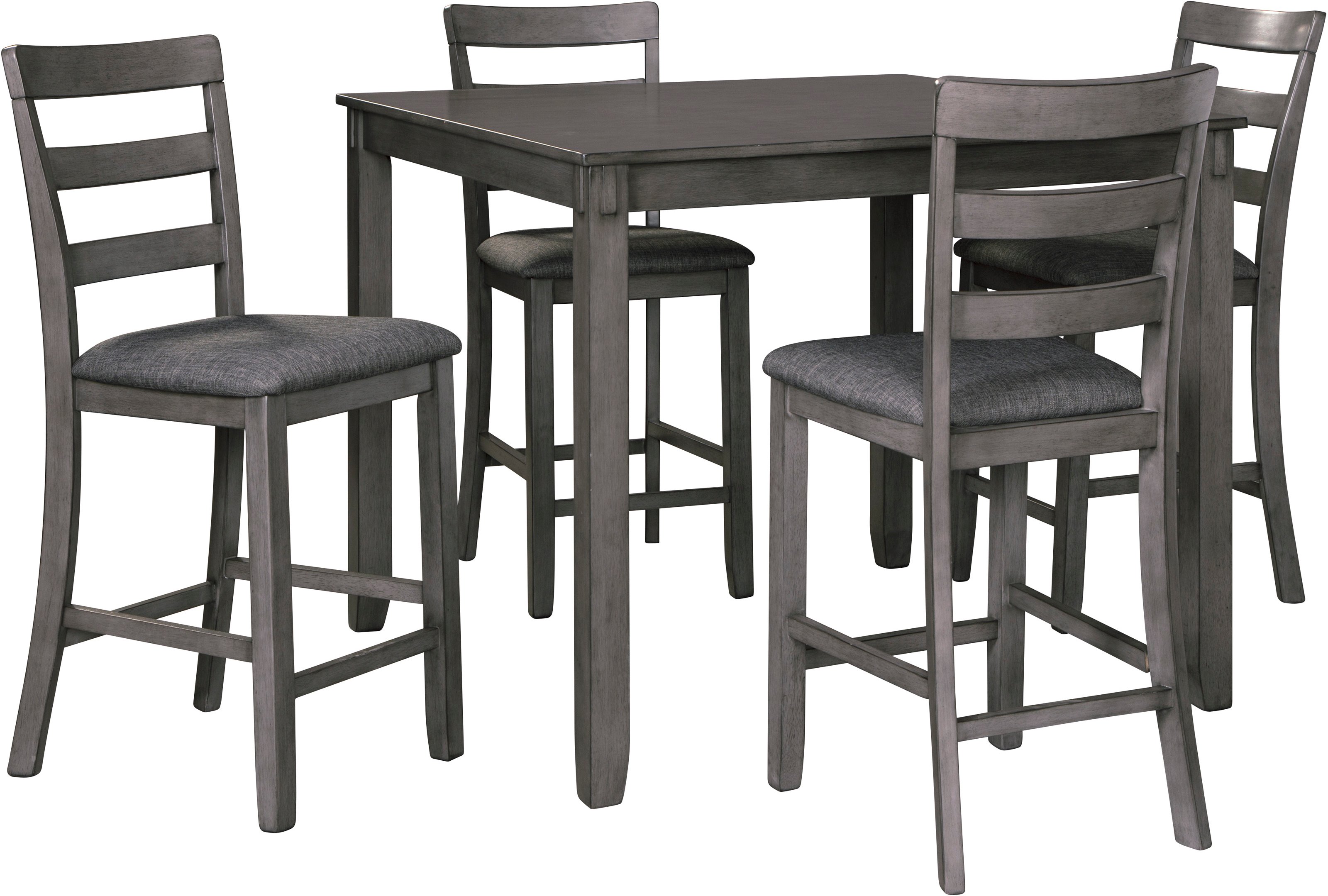 Transitional Gray 5 Piece Counter Height Dining Set - Bridson-1