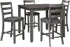 Transitional Gray 5 Piece Counter Height Dining Set - Bridson