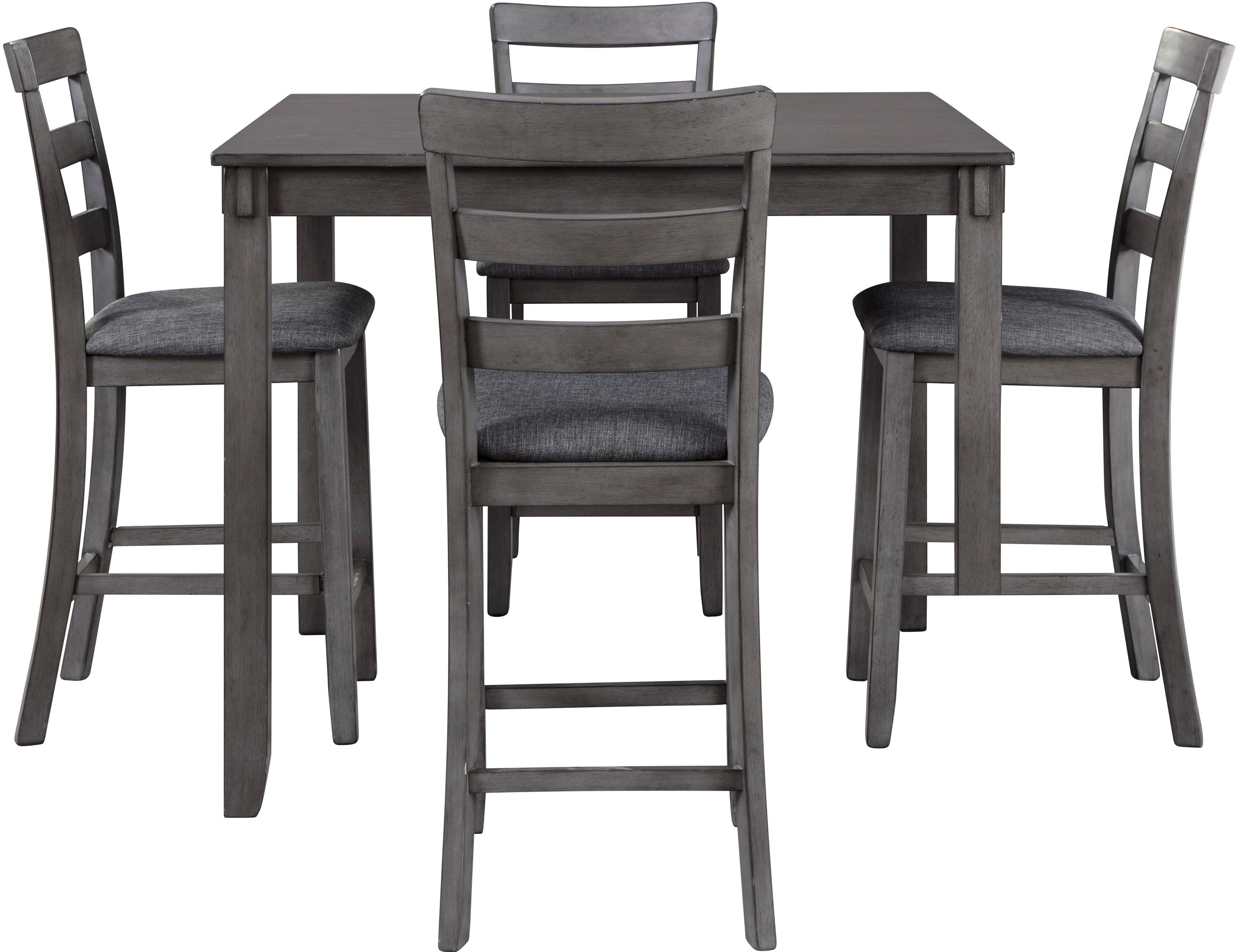 Transitional Gray 5 Piece Counter Height Dining Set - Bridson-3