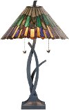 Multi Color Glass Tiffany Table Lamp - Mossbridge