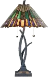 Multi Color Glass Tiffany Table Lamp - Mossbridge