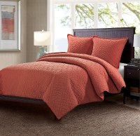 Orange Red Fairview King 3 Piece Bedding Collection