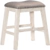 Clearance White and Gray 24 Inch Counter Height Stool - Timbre