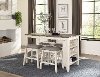 White and Brown 5 Piece Counter Height Dining Set - Timbre