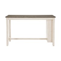 White and Brown 5 Piece Counter Height Dining Set - Timbre-4
