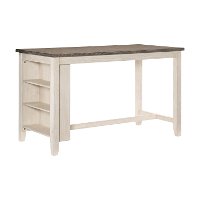 White and Brown 5 Piece Counter Height Dining Set - Timbre-5