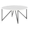 Contemporary Round Marble Coffee Table - Cedric