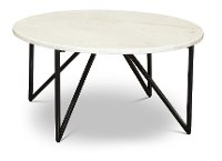 Contemporary Round Marble Coffee Table - Cedric-2