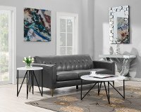 Contemporary Round Marble Coffee Table - Cedric-3