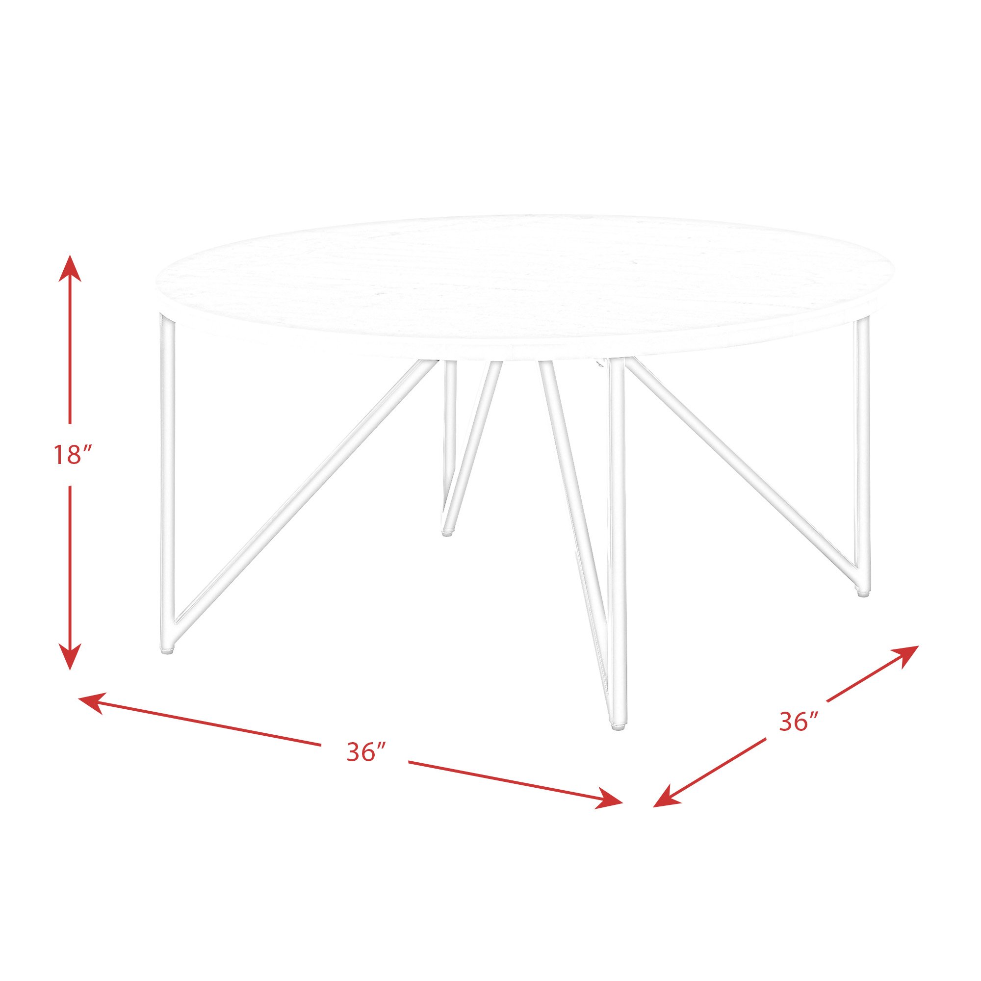 Contemporary Round Marble Coffee Table - Cedric-4