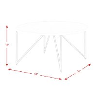 Contemporary Round Marble Coffee Table - Cedric-4