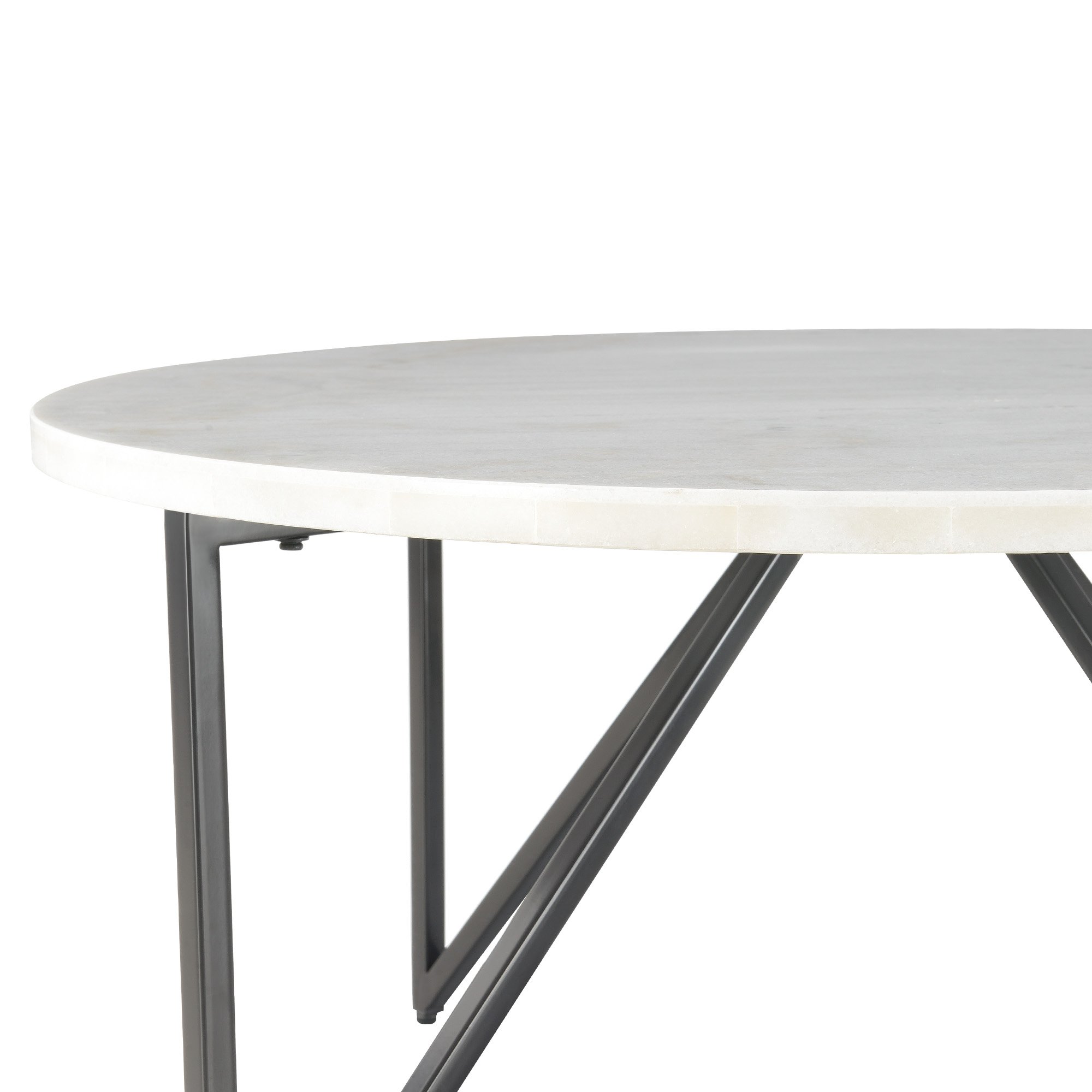 Contemporary Round Marble Coffee Table - Cedric-6