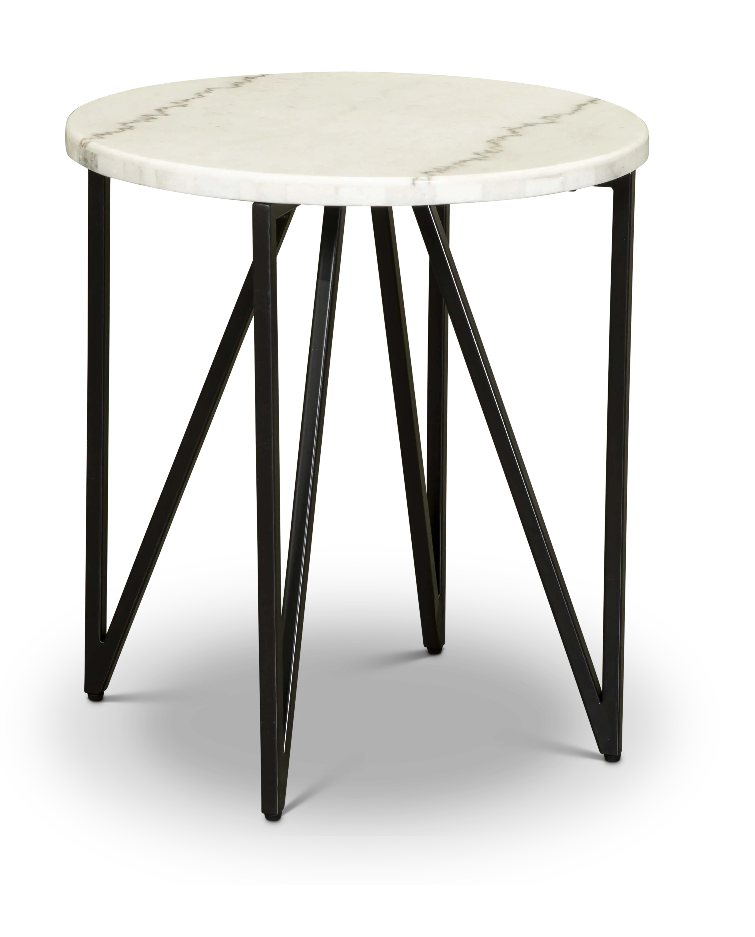 Cedric Round Marble End Table-2