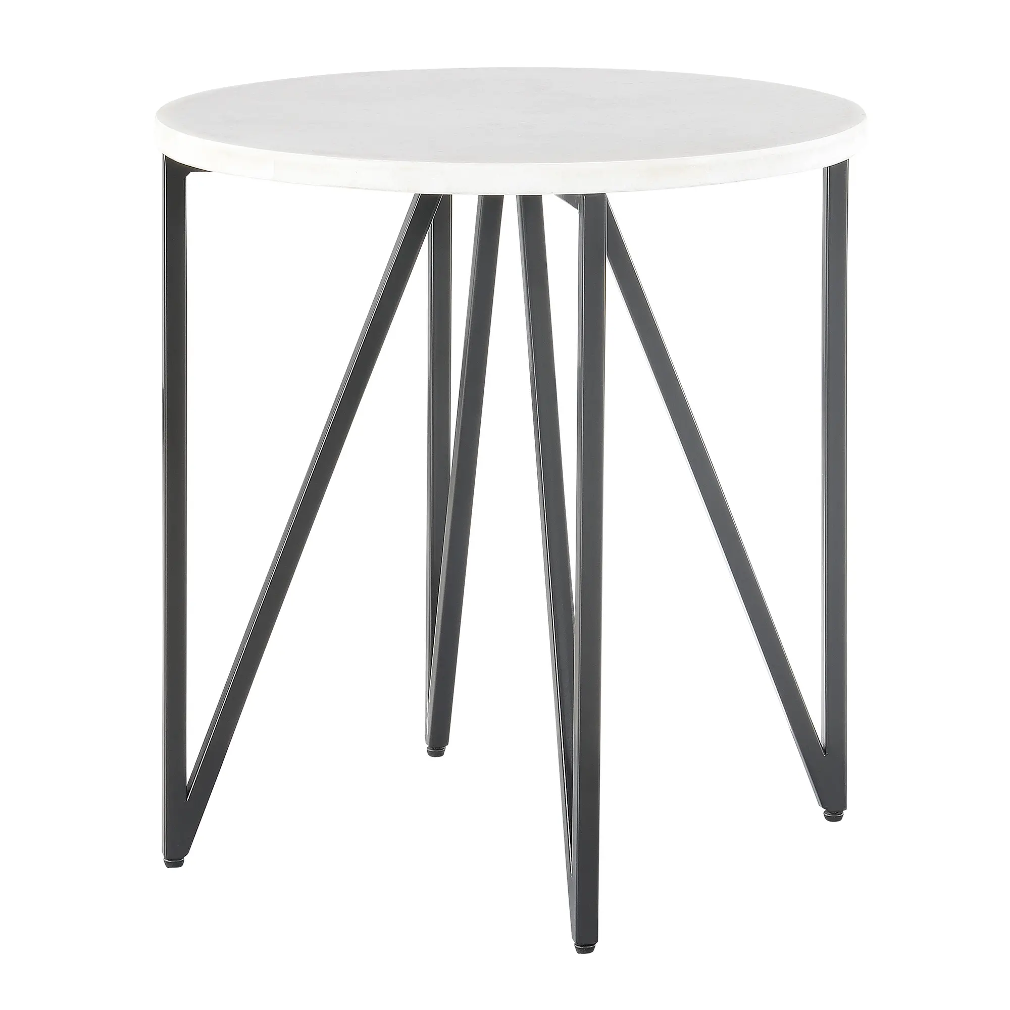 Cedric Round Marble End Table-3