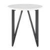 Contemporary Round Marble End Table - Cedric