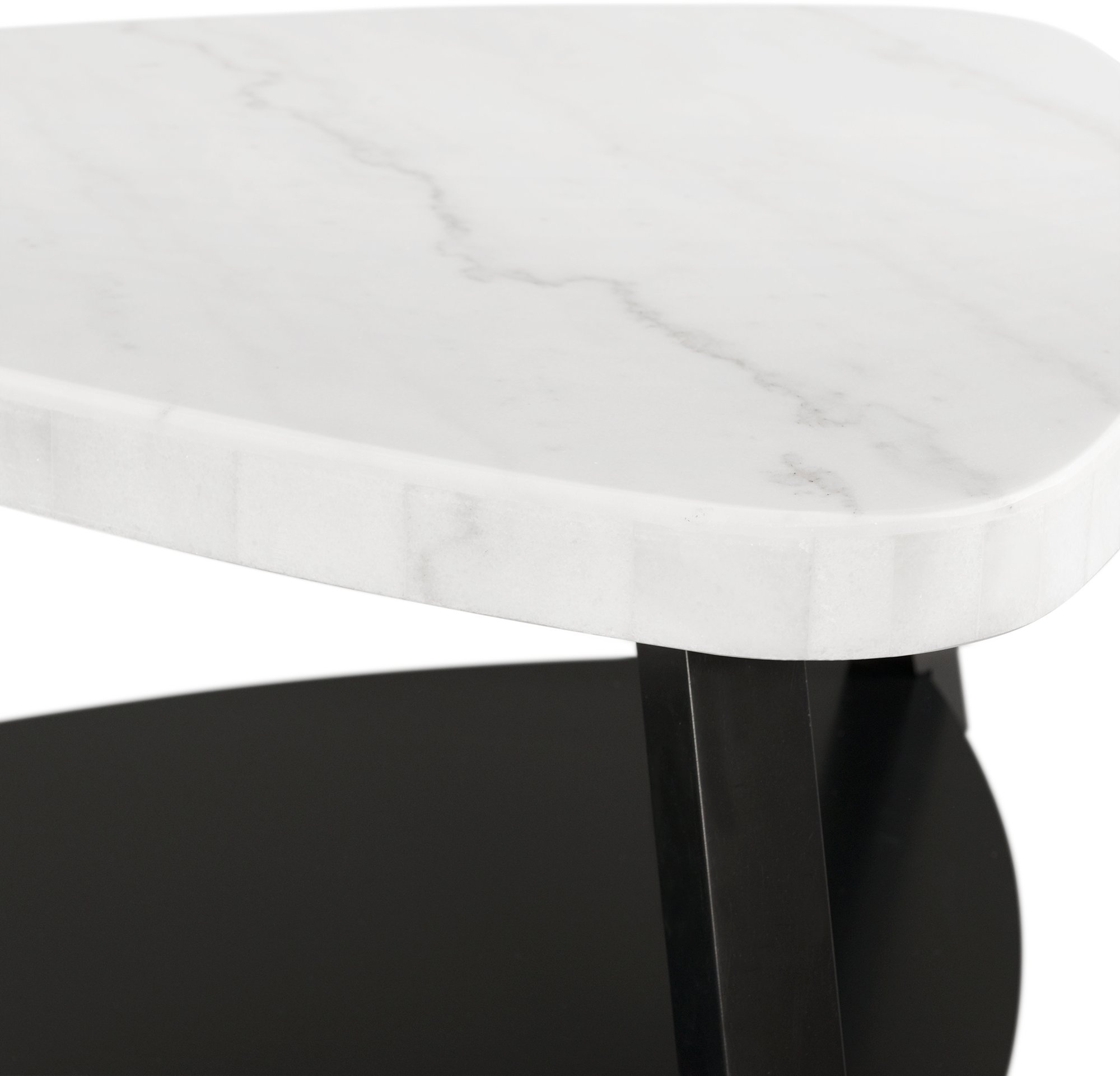 Trinity Modern White Marble Coffee Table-5