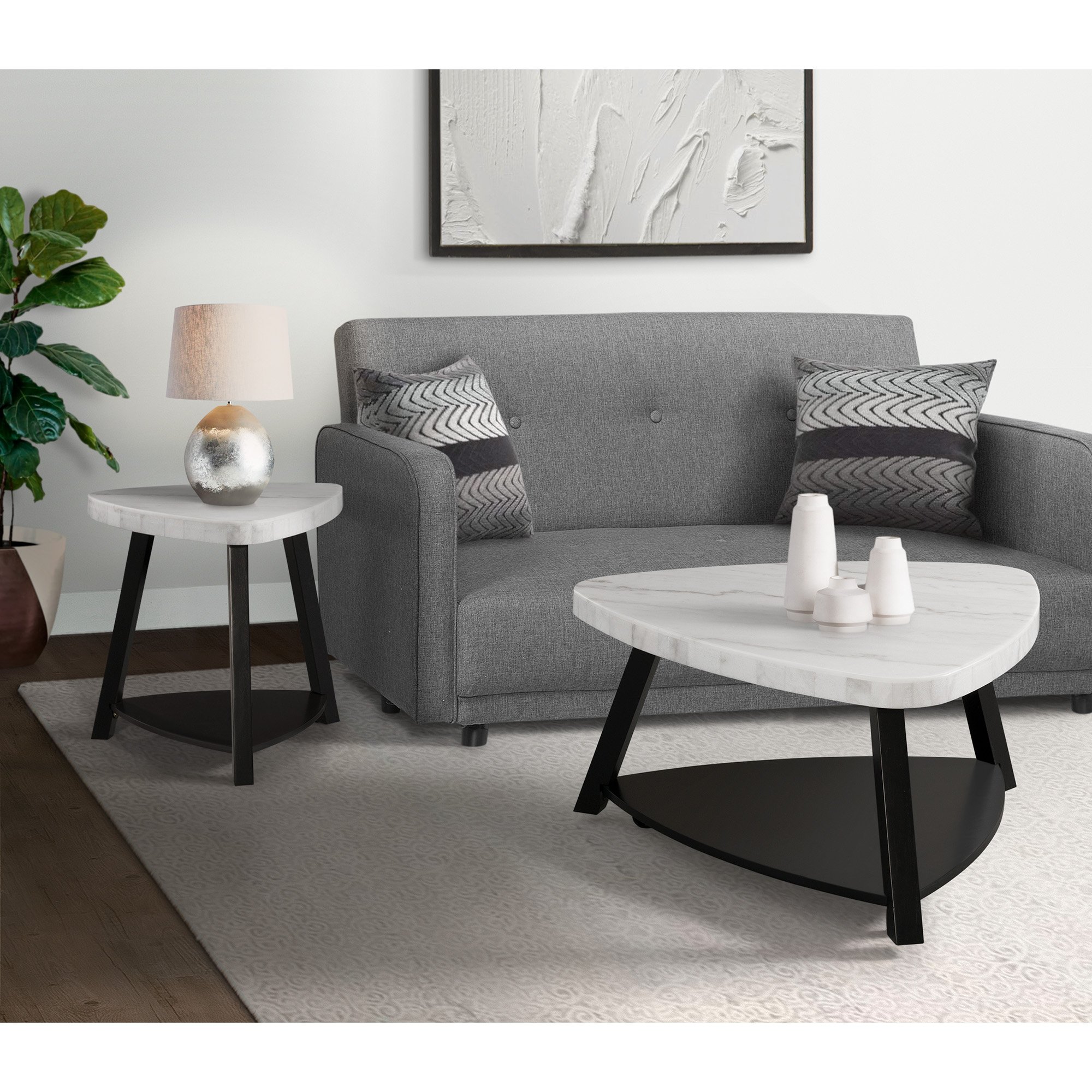 Trinity Modern Marble End Table-10
