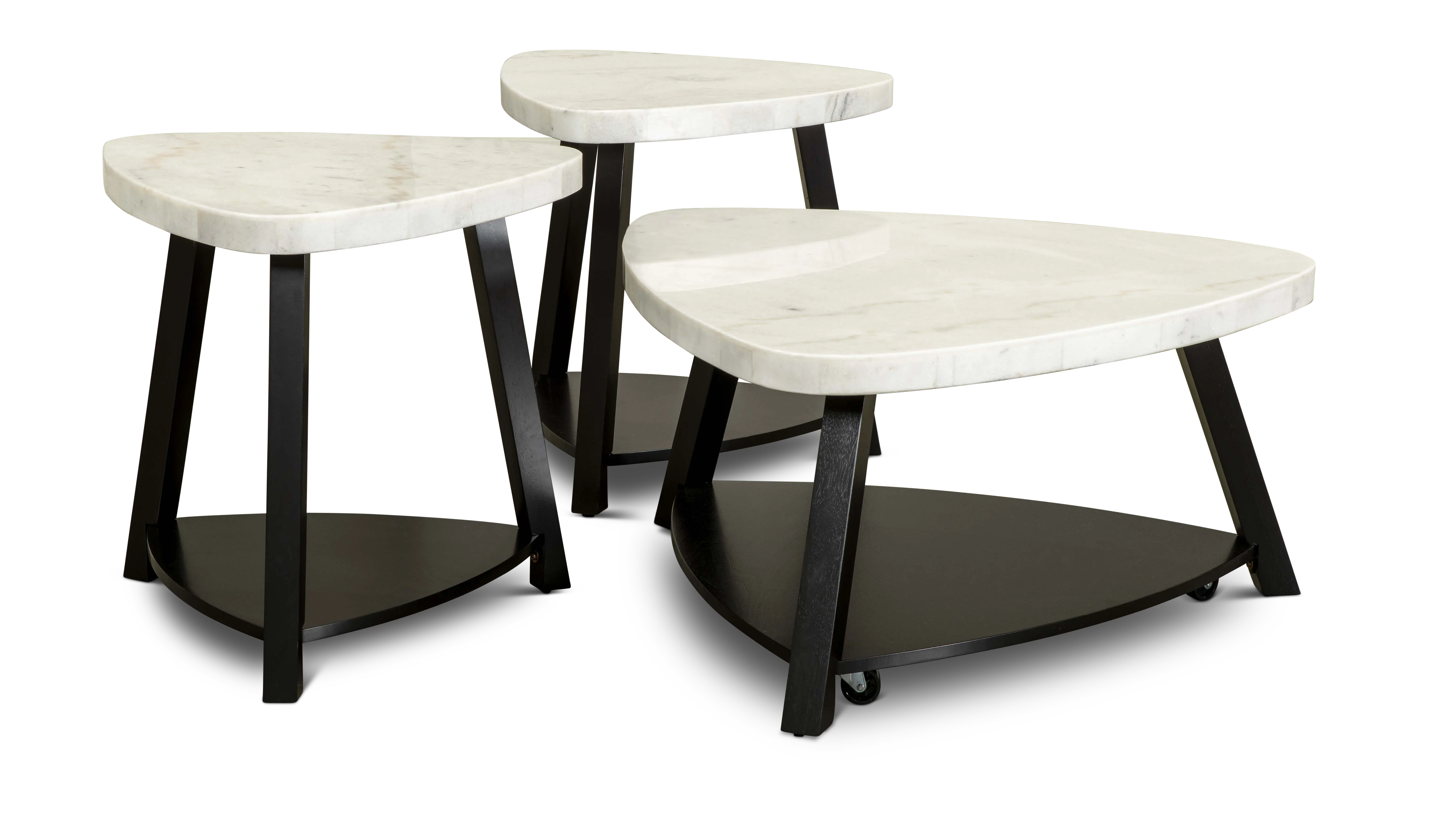 Trinity White Marble End Table-13