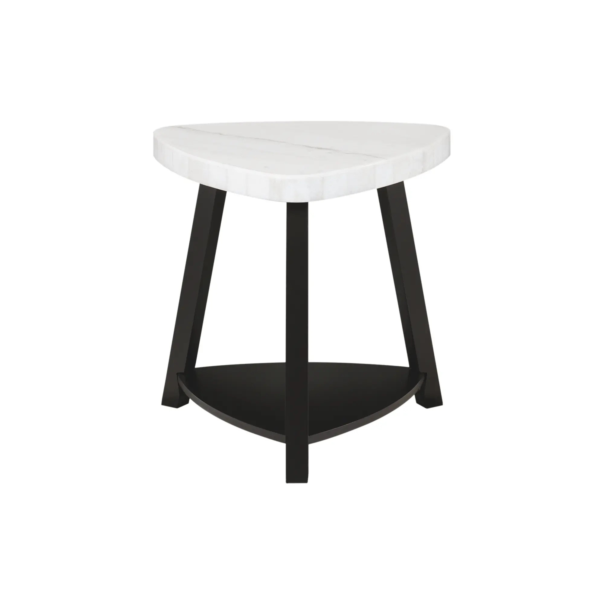 Trinity White Marble End Table-14
