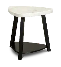 Trinity White Marble End Table