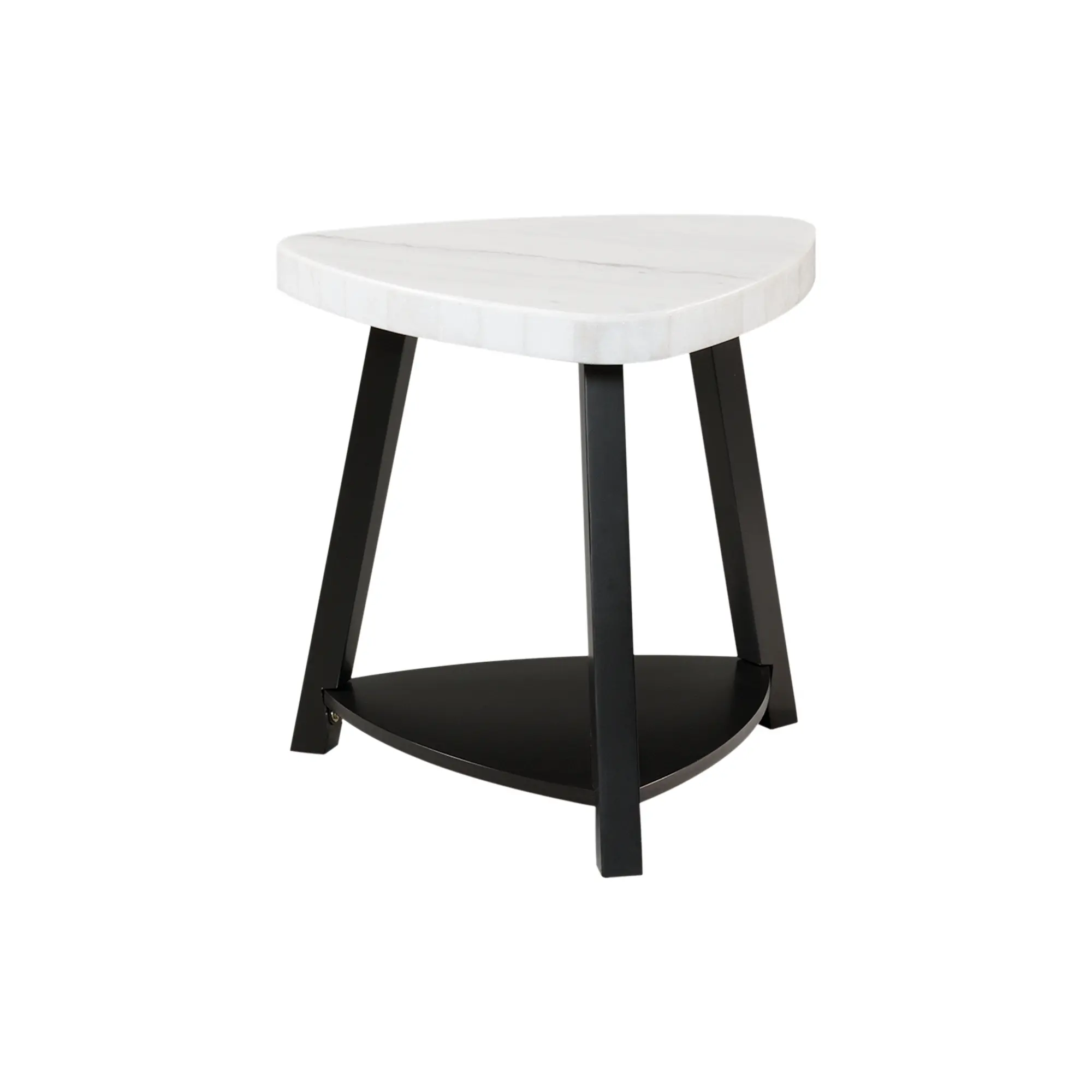 Trinity White Marble End Table-8