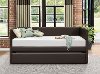 Clearance Contemporary Dark Brown Twin Daybed with Trundle - Adra