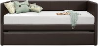 Contemporary Dark Brown Twin Daybed with Trundle - Adra-2