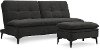 Madrid Midnight Charcoal Gray Convertible Sofa Bed - Sedona
