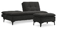 Madrid Midnight Charcoal Gray Convertible Sofa Bed - Sedona-2