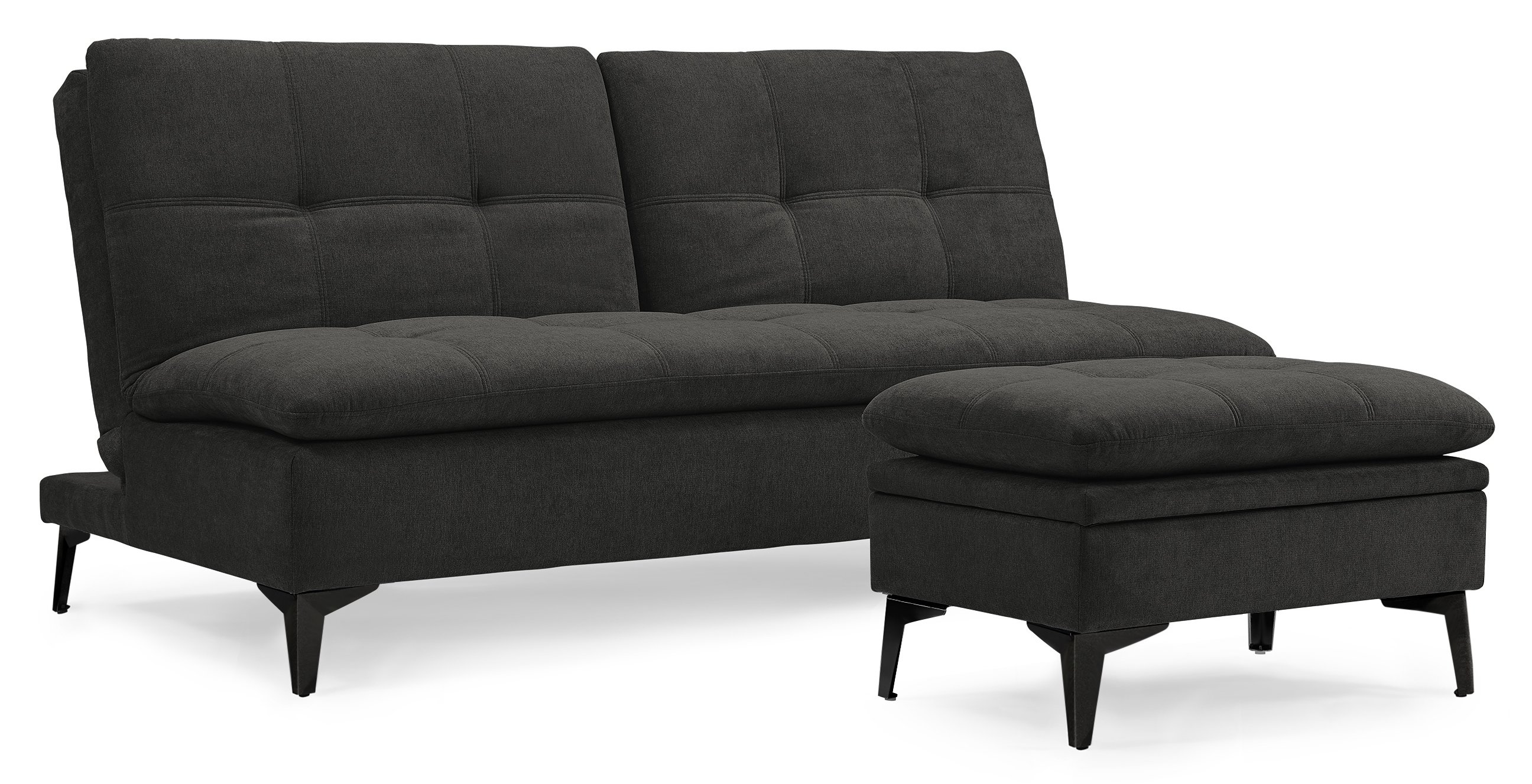 Sedona Charcoal Gray Convertible Sofa Bed-1