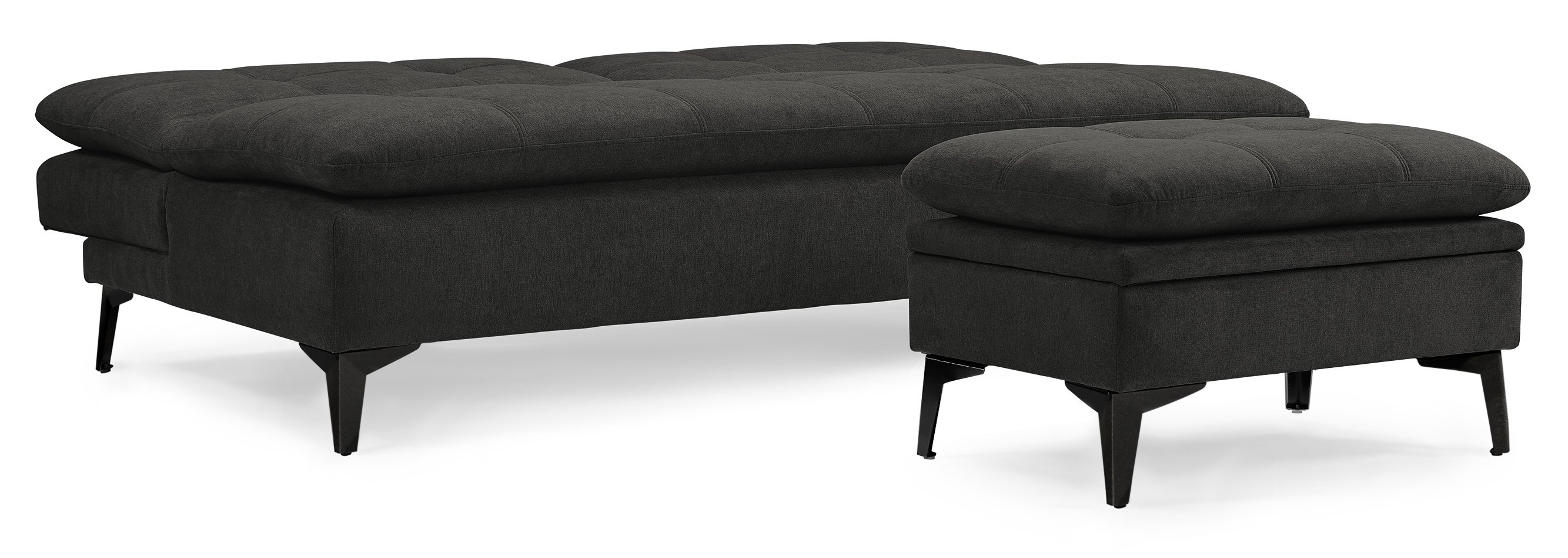 Sedona Charcoal Gray Convertible Sofa Bed-3