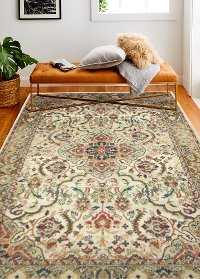 5 x 8 Medium Traditional Bodhi Beige Area Rug - Buckingham-2