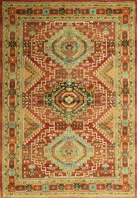 5 x 8 Medium Traditional Westminster Rust Area Rug - Buckingham