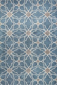 5 x 8 Medium Contemporary Alpine Azure Blue Rug - Chelsea