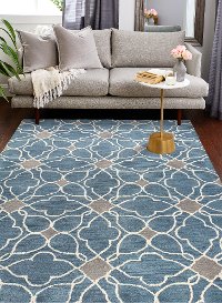 5 x 8 Medium Contemporary Alpine Azure Blue Rug - Chelsea-2