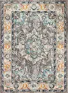 Dakota 8 x 10 Large Transitional Zell Beige and Blue Rug