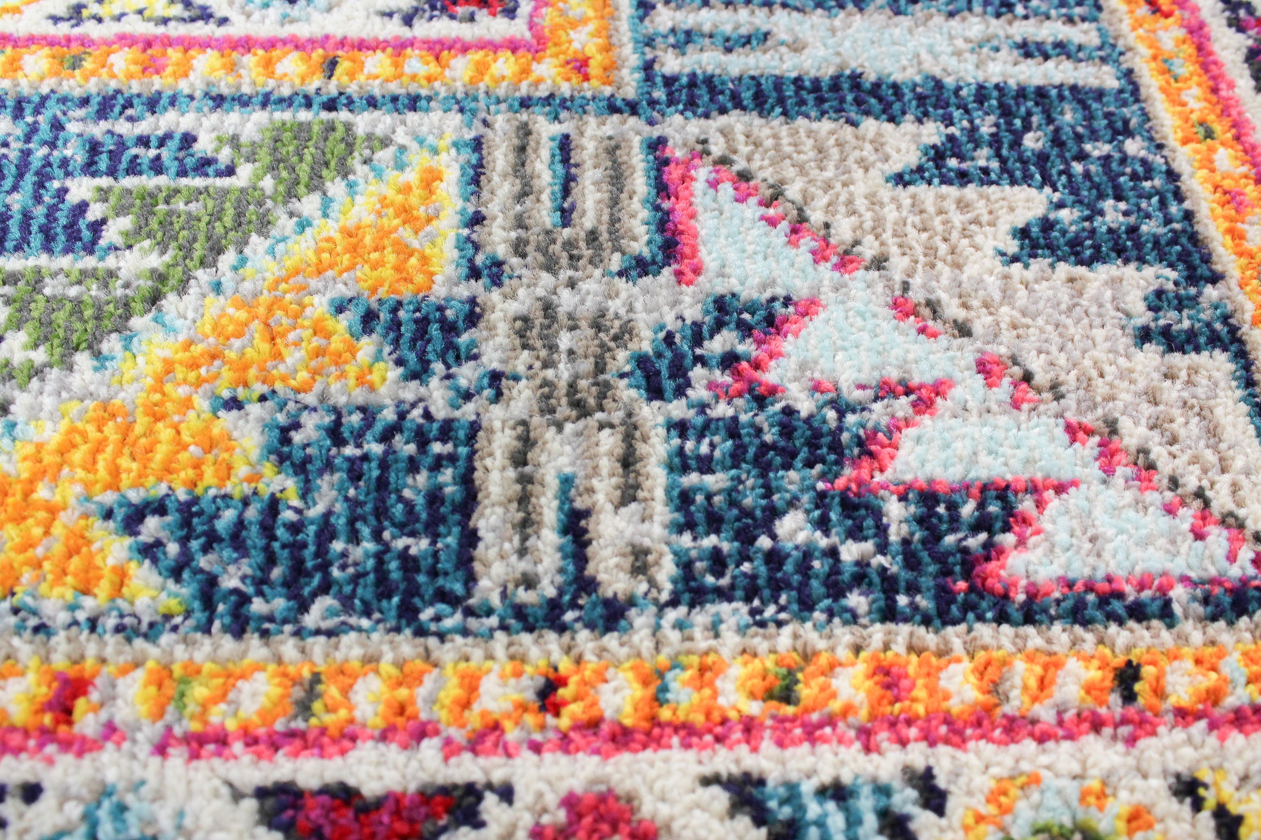 Dakota 8 x 10 Large Transitional Zita Ivory and Blue Rug-4